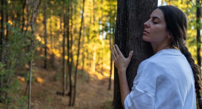 Tree-hugging nurtures a connection to nature, like the Stress Relief Programme at Euphoria Retreat.