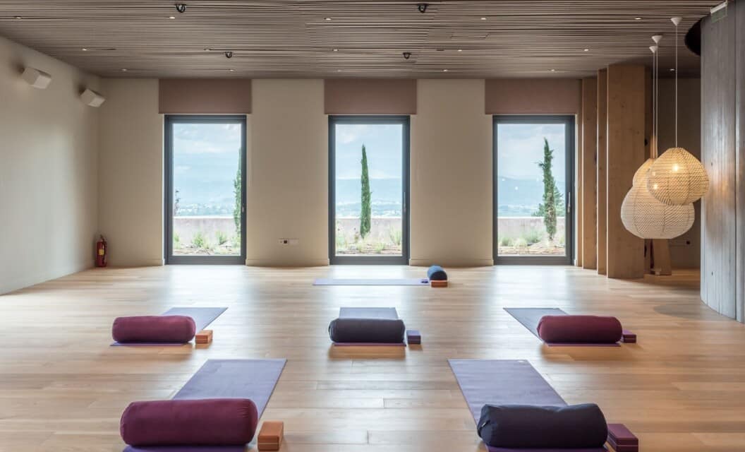Calming rooms to practice focused relaxation during a yoga retreat in Greece at Euphoria.