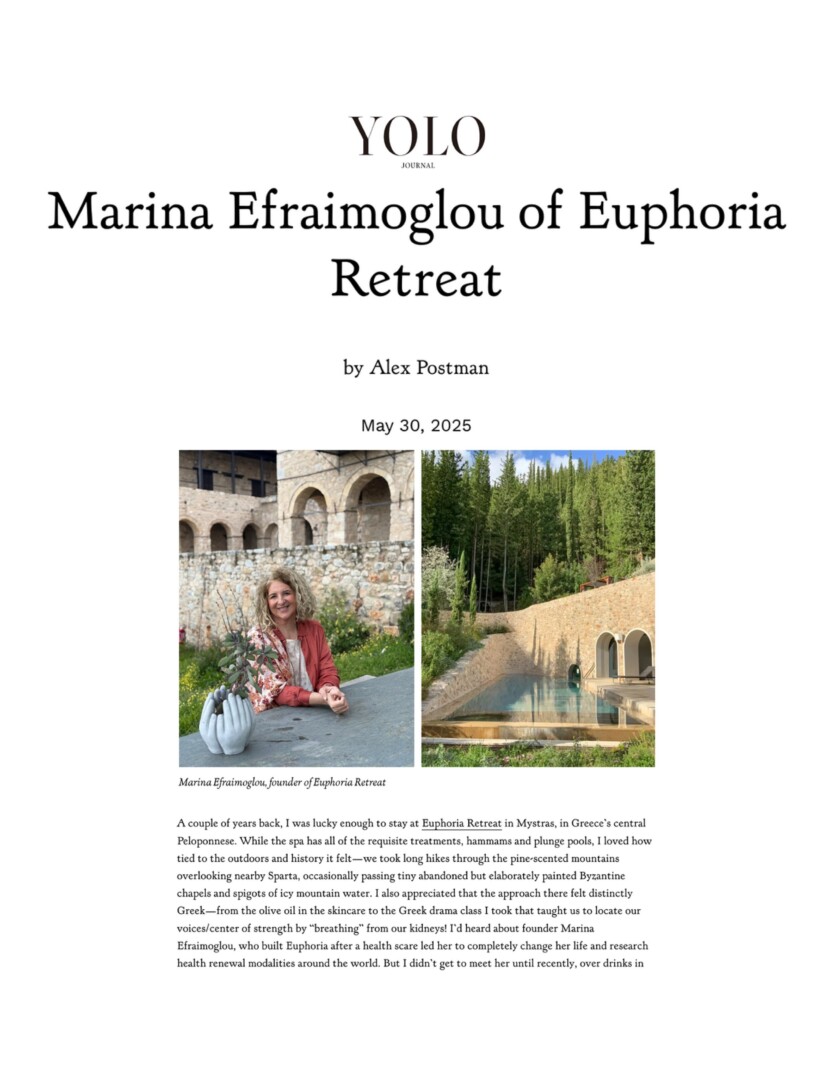 Marina Efraimoglou of Euphoria Retreat for YoloJournal.com