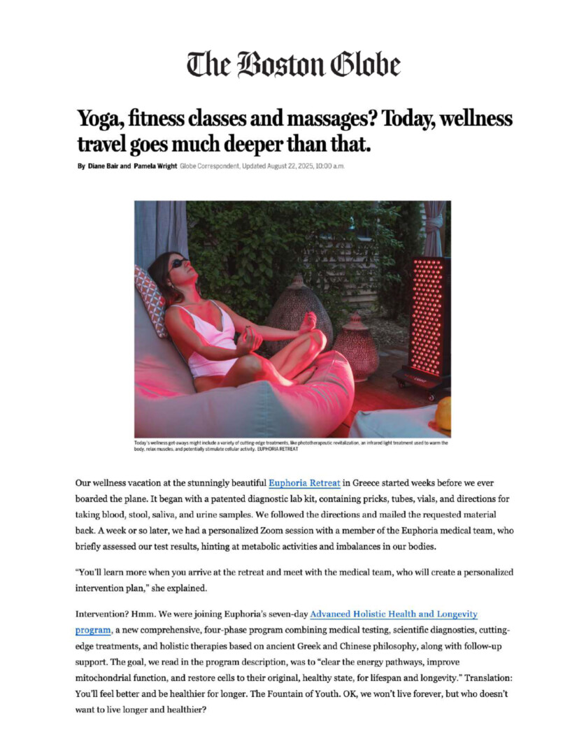 Euphoria Retreat in The Boston Globe