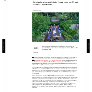 Euphoria Retreat's Wellbeing Festival on theissue.gr