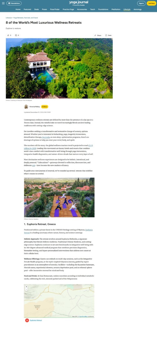 Coverrage on Yogajournal.com
